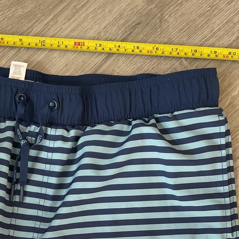 ***Roots Men's Swim Shorts - Blue and Orange Stripes - Picture 7 of 10